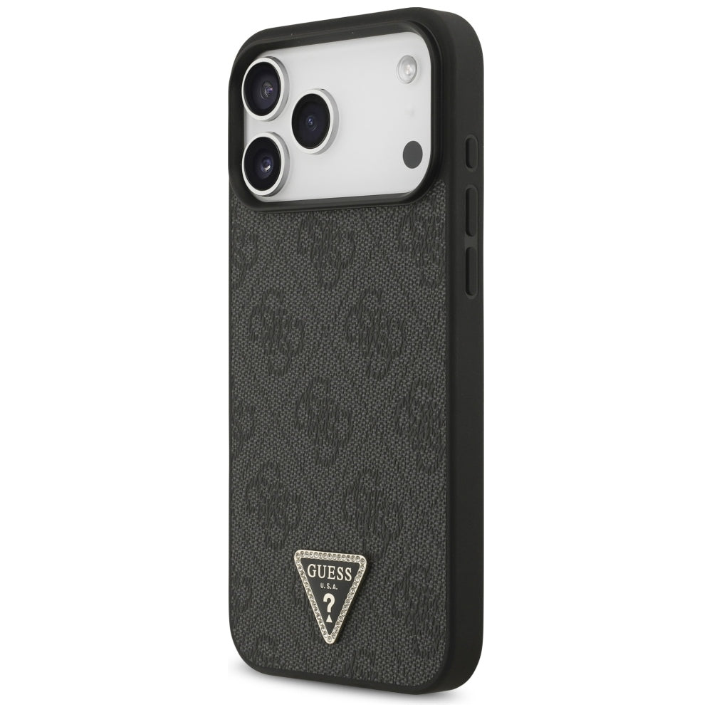 Guess iPhone 17 Pro Max/iPhone 18 Pro Max Cover 4G Triangle Strass Sort