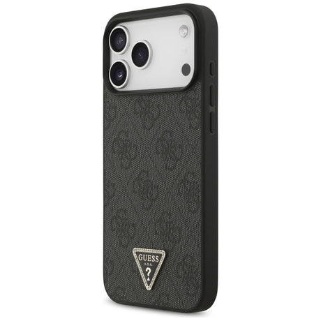 Guess iPhone 17 Pro Max/iPhone 18 Pro Max Cover 4G Triangle Strass Sort