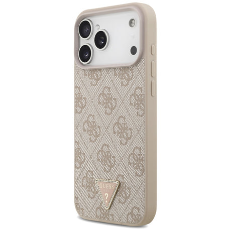 Guess iPhone 17 Pro Max/iPhone 18 Pro Max Cover 4G Triangle Strass Lyserød