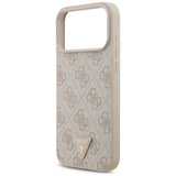Guess iPhone 17 Pro Max/iPhone 18 Pro Max Cover 4G Triangle Strass Lyserød