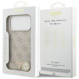 Guess iPhone 17 Pro Max/iPhone 18 Pro Max Cover 4G Triangle Strass Lyserød