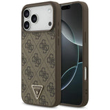 Guess iPhone 17 Pro Max/iPhone 18 Pro Max Cover 4G Triangle Strass Brun