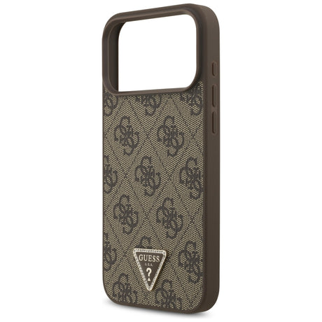 Guess iPhone 17 Pro Max/iPhone 18 Pro Max Cover 4G Triangle Strass Brun