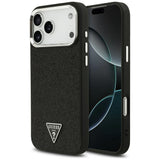 Guess iPhone 17 Pro Max/iPhone 18 Pro Max Cover Glitter Triangle Logo Sort