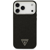 Guess iPhone 17 Pro Max/iPhone 18 Pro Max Cover Glitter Triangle Logo Sort