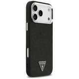 Guess iPhone 17 Pro Max/iPhone 18 Pro Max Cover Glitter Triangle Logo Sort