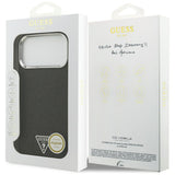 Guess iPhone 17 Pro Max/iPhone 18 Pro Max Cover Glitter Triangle Logo Sort