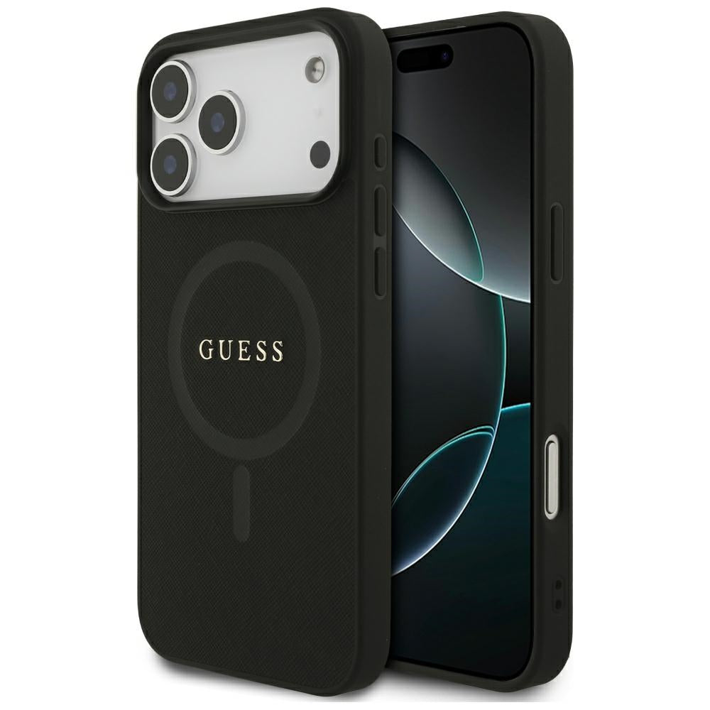 Guess iPhone 17 Pro Max/iPhone 18 Pro Max Cover Saffiano Classic Logo Sort