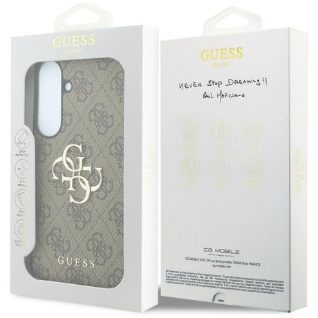 Guess Samsung Galaxy S26 FE Cover 4G Metal Logo Brun