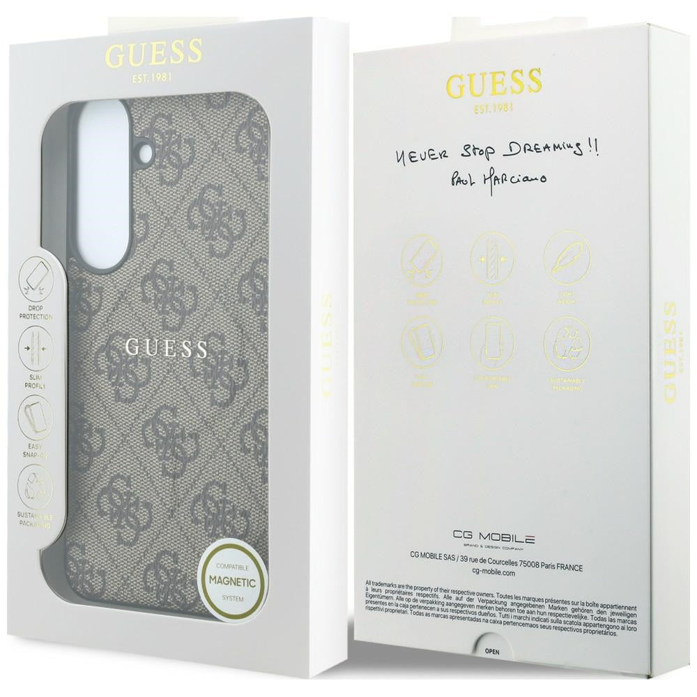 Guess Samsung Galaxy S26 FE Cover 4G Embossed MagSafe Brun