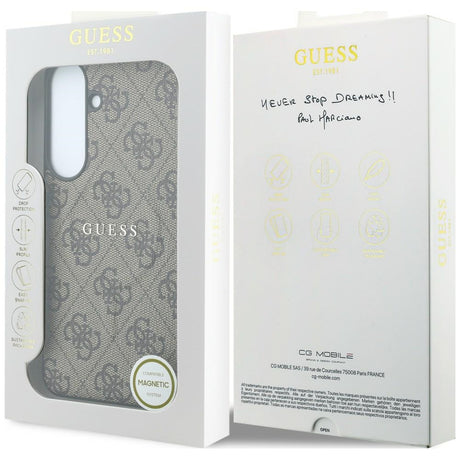 Guess Samsung Galaxy S26 FE Cover 4G Embossed MagSafe Brun