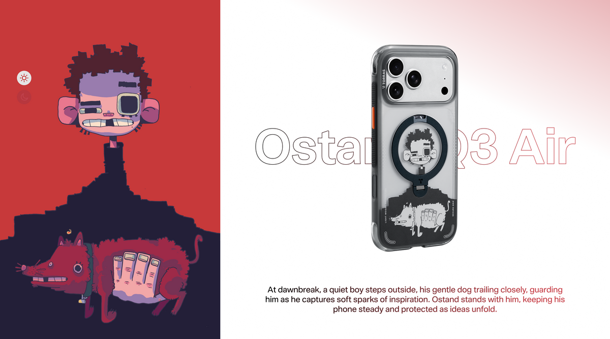 Torras iPhone 17 Pro Max Cover Ostand Q3 Air Gawx Dawnbreak Guard
