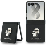 Karl Lagerfeld Samsung Galaxy Z Flip 8 Cover Saffiano Karl & Choupette Sort