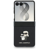 Karl Lagerfeld Samsung Galaxy Z Flip 8 Cover Saffiano Karl & Choupette Sort
