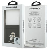 Karl Lagerfeld Samsung Galaxy Z Flip 8 Cover Saffiano Karl & Choupette Sort