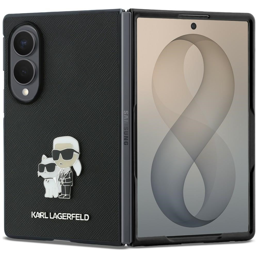 Karl Lagerfeld Samsung Galaxy Z Fold 8 Cover Saffiano Karl & Choupette Sort