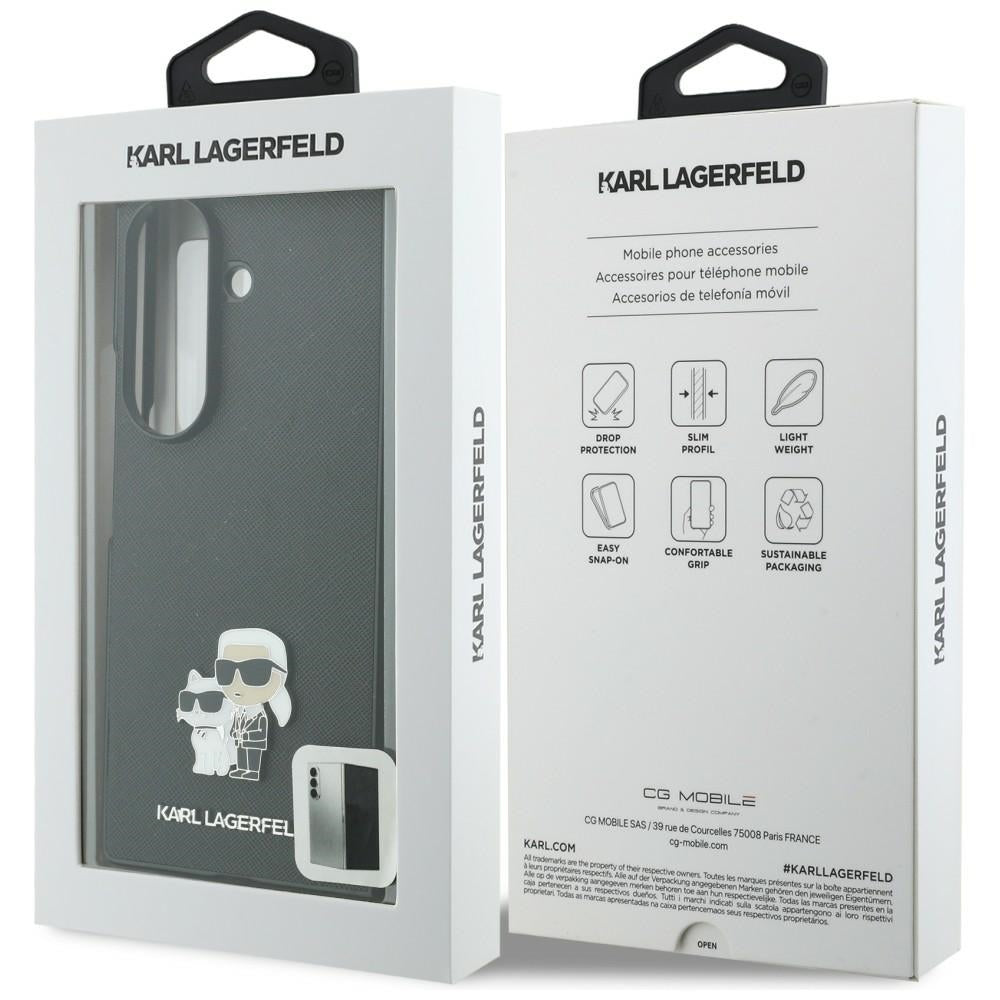 Karl Lagerfeld Samsung Galaxy Z Fold 8 Ultra Cover Saffiano Karl & Choupette Sort