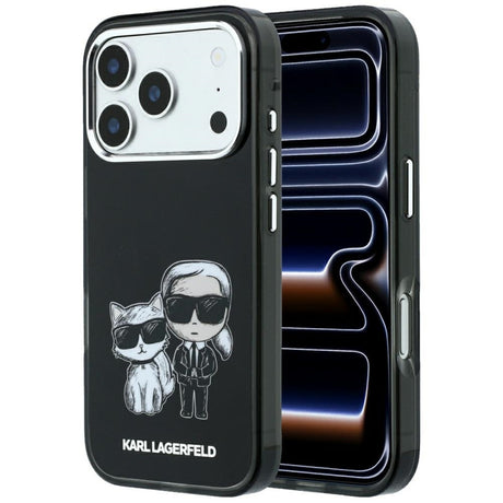 Karl Lagerfeld iPhone 17 Pro/iPhone 18 Pro Cover Smooth Karl & Choupette Sketch Sort