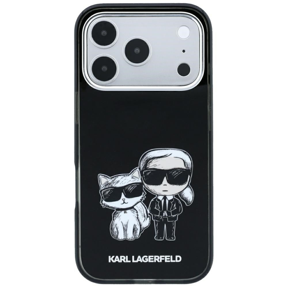 Karl Lagerfeld iPhone 17 Pro/iPhone 18 Pro Cover Smooth Karl & Choupette Sketch Sort