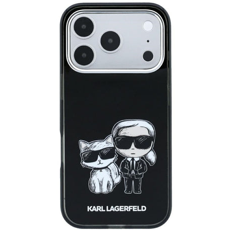 Karl Lagerfeld iPhone 17 Pro/iPhone 18 Pro Cover Smooth Karl & Choupette Sketch Sort