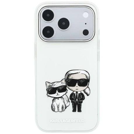 Karl Lagerfeld iPhone 17 Pro/iPhone 18 Pro Cover Smooth Karl & Choupette Sketch Beige