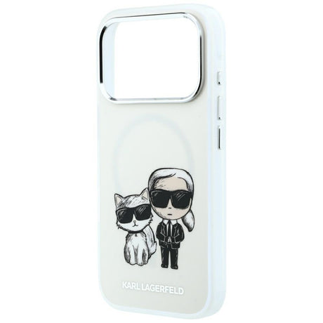Karl Lagerfeld iPhone 17 Pro/iPhone 18 Pro Cover Smooth Karl & Choupette Sketch Beige