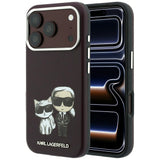 Karl Lagerfeld iPhone 17 Pro/iPhone 18 Pro Cover Smooth Karl & Choupette Sketch Bourgogne