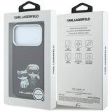 Karl Lagerfeld iPhone 17 Pro/iPhone 18 Pro Cover Smooth Karl & Choupette Sketch Bourgogne