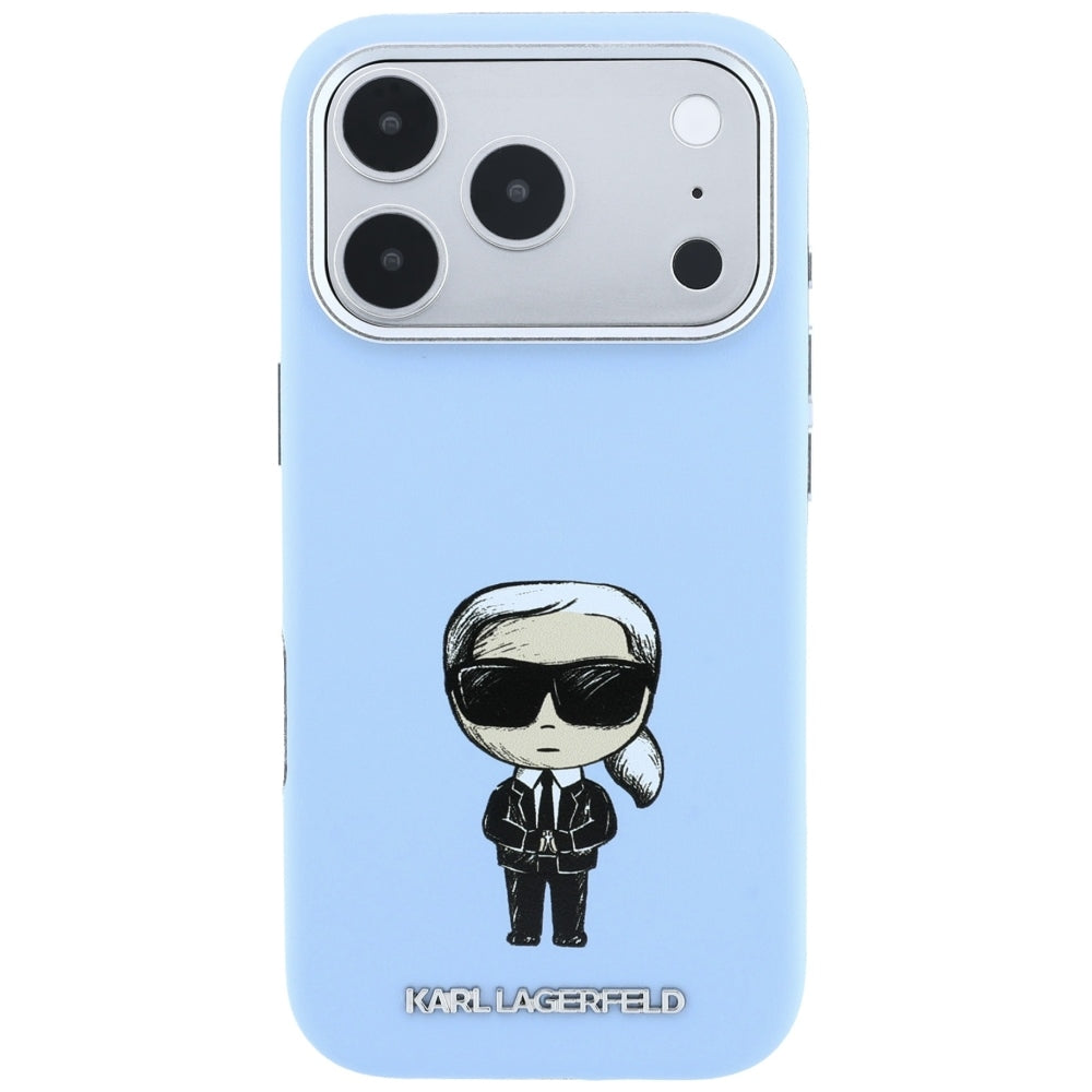 Karl Lagerfeld iPhone 17 Pro/iPhone 18 Pro Cover Smooth Ikonik Sketch Blå