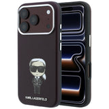 Karl Lagerfeld iPhone 17 Pro/iPhone 18 Pro Cover Smooth Ikonik Sketch Burgundy