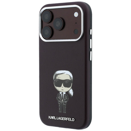 Karl Lagerfeld iPhone 17 Pro/iPhone 18 Pro Cover Smooth Ikonik Sketch Burgundy