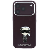 Karl Lagerfeld iPhone 17 Pro/iPhone 18 Pro Cover Smooth Ikonik Sketch Burgundy