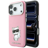 Karl Lagerfeld iPhone 17 Pro/iPhone 18 Pro Cover Smooth Choupette Sketch Lyserød
