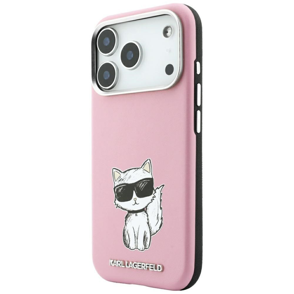 Karl Lagerfeld iPhone 17 Pro/iPhone 18 Pro Cover Smooth Choupette Sketch Lyserød