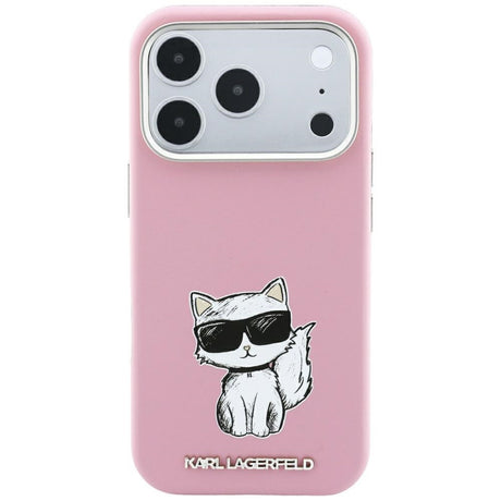 Karl Lagerfeld iPhone 17 Pro/iPhone 18 Pro Cover Smooth Choupette Sketch Lyserød