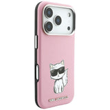 Karl Lagerfeld iPhone 17 Pro/iPhone 18 Pro Cover Smooth Choupette Sketch Lyserød