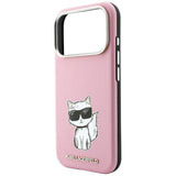 Karl Lagerfeld iPhone 17 Pro/iPhone 18 Pro Cover Smooth Choupette Sketch Lyserød