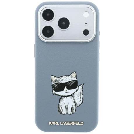 Karl Lagerfeld iPhone 17 Pro/iPhone 18 Pro Cover Smooth Choupette Sketch Blå