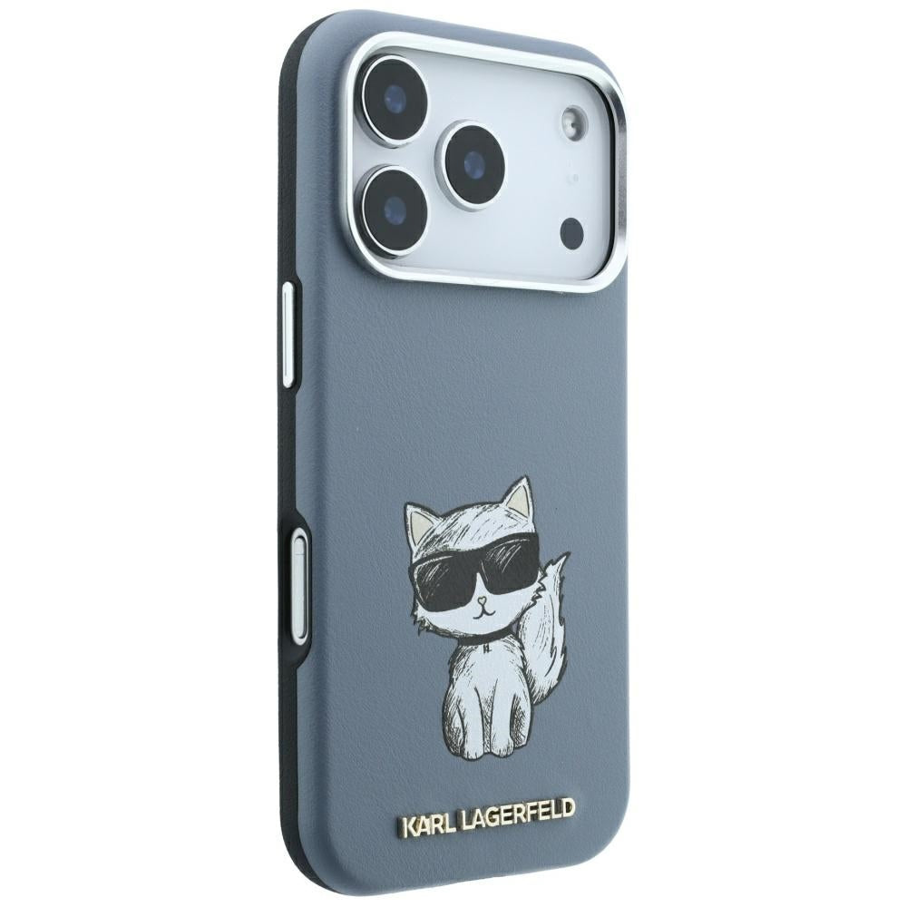 Karl Lagerfeld iPhone 17 Pro/iPhone 18 Pro Cover Smooth Choupette Sketch Blå