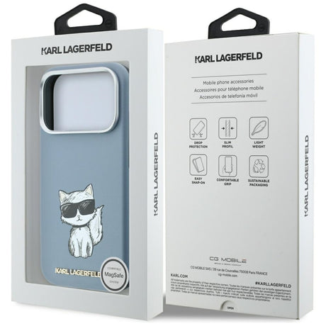 Karl Lagerfeld iPhone 17 Pro/iPhone 18 Pro Cover Smooth Choupette Sketch Blå