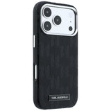 Karl Lagerfeld iPhone 17 Pro/iPhone 18 Pro Cover Grained Mono Resin Logo Sort