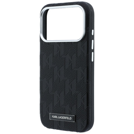 Karl Lagerfeld iPhone 17 Pro/iPhone 18 Pro Cover Grained Mono Resin Logo Sort