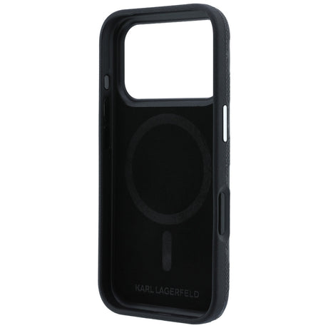 Karl Lagerfeld iPhone 17 Pro/iPhone 18 Pro Cover Grained Mono Resin Logo Sort
