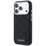 Karl Lagerfeld iPhone 17 Pro Max/iPhone 18 Pro Max Cover Grained Mono Resin Logo Sort