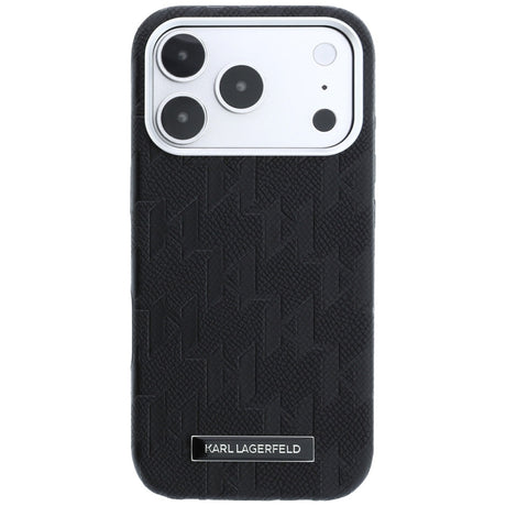 Karl Lagerfeld iPhone 17 Pro Max/iPhone 18 Pro Max Cover Grained Mono Resin Logo Sort