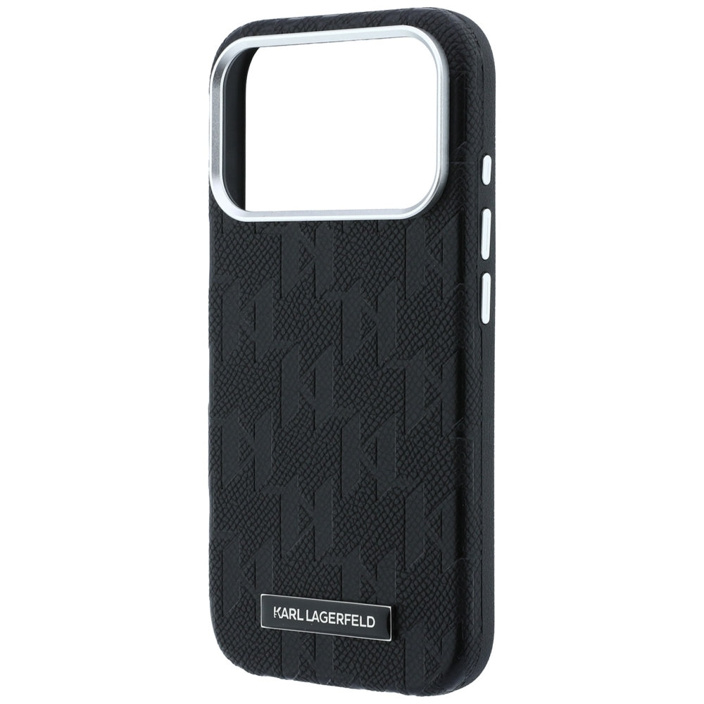 Karl Lagerfeld iPhone 17 Pro Max/iPhone 18 Pro Max Cover Grained Mono Resin Logo Sort