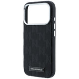 Karl Lagerfeld iPhone 17 Pro Max/iPhone 18 Pro Max Cover Grained Mono Resin Logo Sort