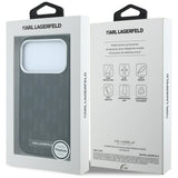 Karl Lagerfeld iPhone 17 Pro Max/iPhone 18 Pro Max Cover Grained Mono Resin Logo Sort