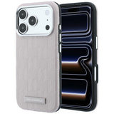 Karl Lagerfeld iPhone 17 Pro/iPhone 18 Pro Cover Grained Mono Resin Logo Lyserød
