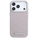 Karl Lagerfeld iPhone 17 Pro/iPhone 18 Pro Cover Grained Mono Resin Logo Lyserød